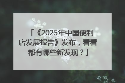 《2025年中国便利店发展报告》发布，看看都有哪些新发现？