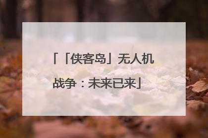「侠客岛」无人机战争：未来已来