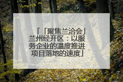 「聚焦兰洽会」兰州经开区：以服务企业的温度推进项目落地的速度