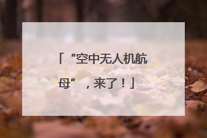 “空中无人机航母”，来了！