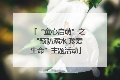 “童心启萌”之“预防溺水 珍爱生命”主题活动