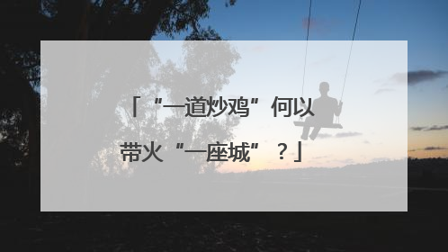 “一道炒鸡”何以带火“一座城”？