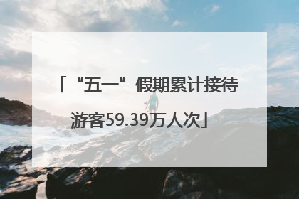 “五一”假期累计接待游客59.39万人次