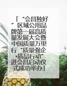 “会昌独好”区域公用品牌第一届高质量发展大会暨中国质量万里行“质量强企•质品行动”进会昌启动仪式成功举办