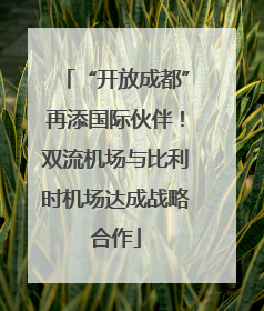 “开放成都”再添国际伙伴！双流机场与比利时机场达成战略合作