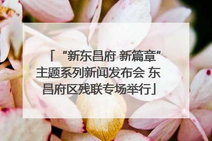 “新东昌府 新篇章”主题系列新闻发布会 东昌府区残联专场举行