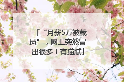 “月薪5万被裁员”，网上突然冒出很多！有猫腻