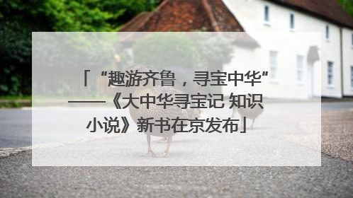 “趣游齐鲁，寻宝中华”——《大中华寻宝记 知识小说》新书在京发布
