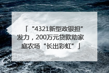 “4321新型政银担”发力，200万元贷款助家庭农场“长出彩虹”