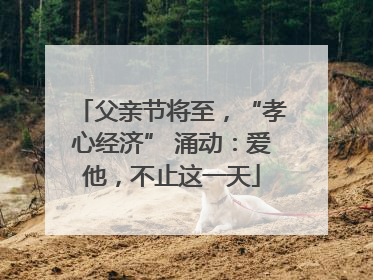 父亲节将至，“孝心经济” 涌动：爱他，不止这一天