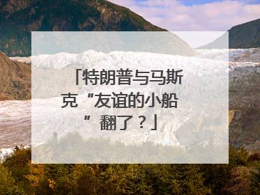 特朗普与马斯克“友谊的小船”翻了？