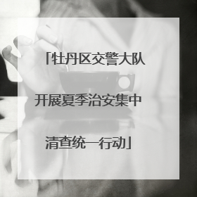 牡丹区交警大队开展夏季治安集中清查统一行动