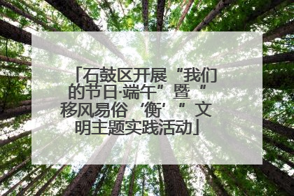 石鼓区开展“我们的节日·端午”暨“移风易俗‘衡’”文明主题实践活动
