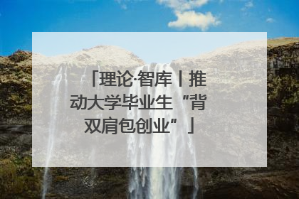 理论·智库丨推动大学毕业生“背双肩包创业”