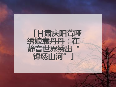 甘肃庆阳聋哑绣娘袁丹丹：在静音世界绣出“锦绣山河”