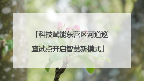 科技赋能东营区河道巡查试点开启智慧新模式