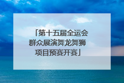 第十五届全运会群众展演舞龙舞狮项目预赛开赛
