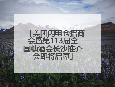 美团闪电仓招商会暨第113届全国糖酒会长沙推介会即将启幕