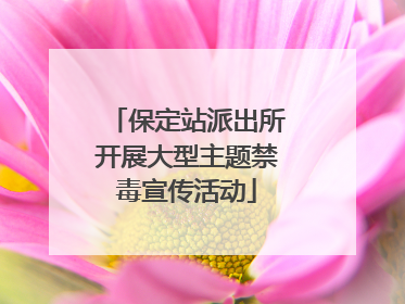 保定站派出所开展大型主题禁毒宣传活动