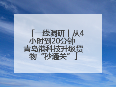 一线调研丨从4小时到20分钟 青岛港科技升级货物“秒通关”