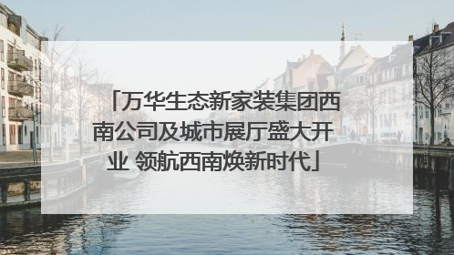 万华生态新家装集团西南公司及城市展厅盛大开业 领航西南焕新时代