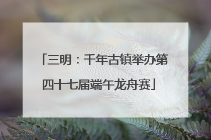 三明：千年古镇举办第四十七届端午龙舟赛
