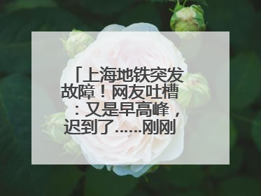 上海地铁突发故障！网友吐槽：又是早高峰，迟到了……刚刚，官方致歉→