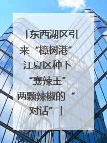 东西湖区引来“樟树港” 江夏区种下“襄辣王” 两颗辣椒的“对话”