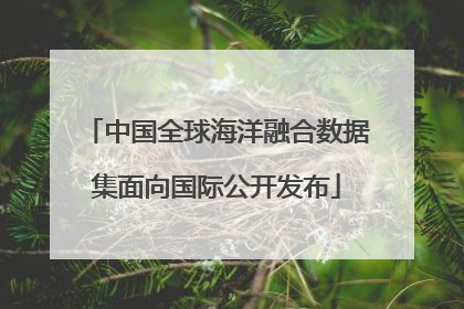 中国全球海洋融合数据集面向国际公开发布
