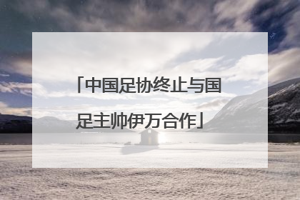 中国足协终止与国足主帅伊万合作