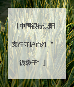 中国银行崇阳支行守护百姓“钱袋子”