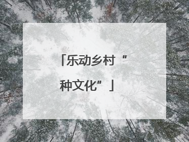 乐动乡村“种文化”