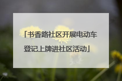 书香路社区开展电动车登记上牌进社区活动