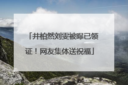 井柏然刘雯被曝已领证！网友集体送祝福