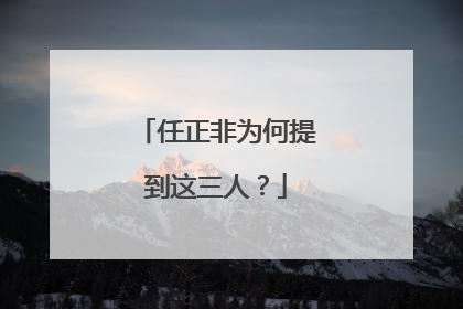 任正非为何提到这三人？