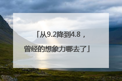 从9.2降到4.8，曾经的想象力哪去了