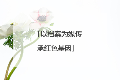 以档案为媒传承红色基因