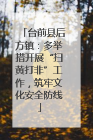 台前县后方镇：多举措开展“扫黄打非”工作，筑牢文化安全防线