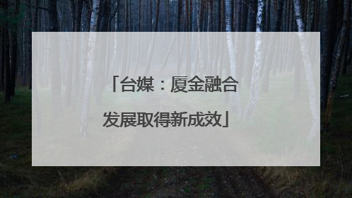 台媒：厦金融合发展取得新成效