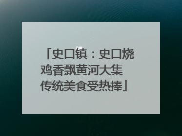 史口镇：史口烧鸡香飘黄河大集 传统美食受热捧