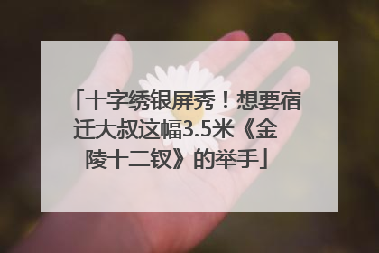 十字绣银屏秀！想要宿迁大叔这幅3.5米《金陵十二钗》的举手