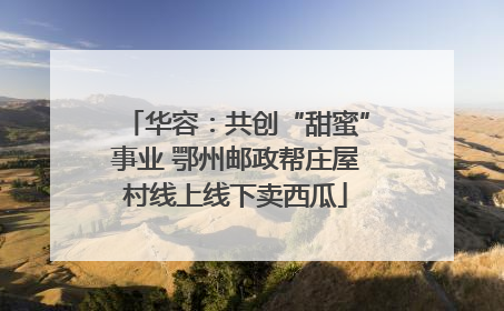 华容：共创“甜蜜”事业 鄂州邮政帮庄屋村线上线下卖西瓜