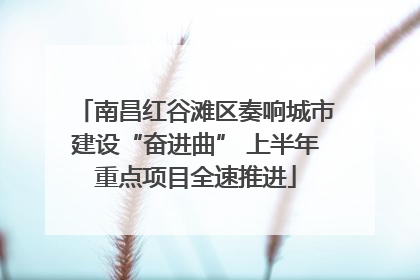 南昌红谷滩区奏响城市建设“奋进曲” 上半年重点项目全速推进
