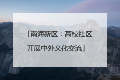 南海新区：高校社区开展中外文化交流