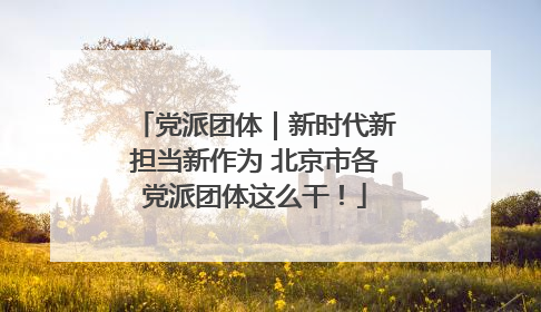 党派团体｜新时代新担当新作为 北京市各党派团体这么干！