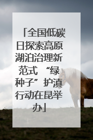 全国低碳日探索高原湖泊治理新范式 “绿种子”护滇行动在昆举办