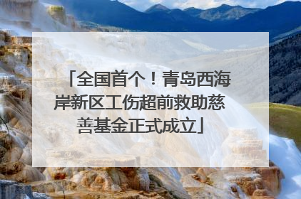 全国首个！青岛西海岸新区工伤超前救助慈善基金正式成立