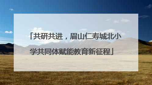 共研共进，眉山仁寿城北小学共同体赋能教育新征程