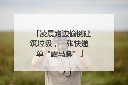 凌晨路边偷倒建筑垃圾，一张快递单“露马脚”
