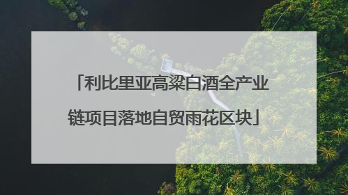 利比里亚高粱白酒全产业链项目落地自贸雨花区块